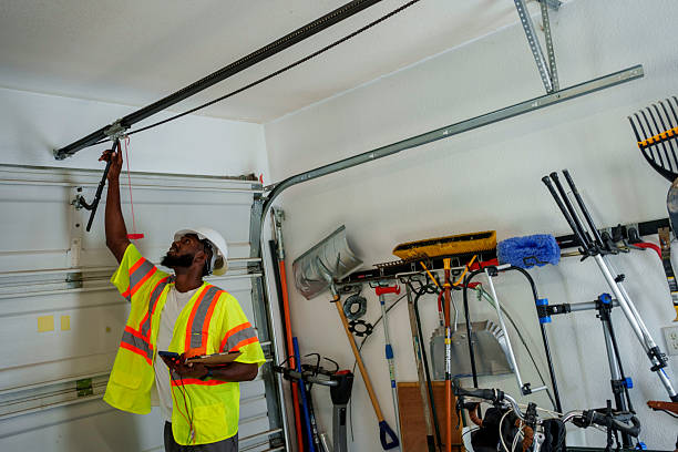 Professional Garage Door Panel Replacement technician working in Round Rock, TX